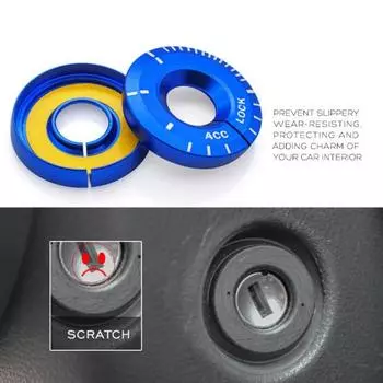 Практичная пуговица-кольцо Декор Декоративная защита от царапин синий