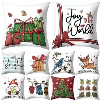 Практичная рождественская наволочка, привлекательная пылезащитная квадратная форма для спальни, гостиной, украшение для вечеринки A