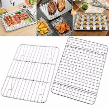 Практичная сетка для гриля для барбекю с антипригарным покрытием, гладкие края, жареное мясо 22cm A