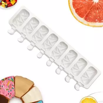 Практичная, широко применяемая, без запаха, легко отделяемая силиконовая форма для изготовления мороженого для домашней формы для леденцов белый