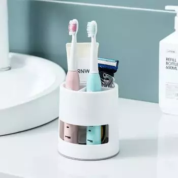 Практичная сливная стойка, держатель для зубных щеток, сменный органайзер для хранения, кухонная часть, адаптер для зубной щетки, аксессуар для сборки белый