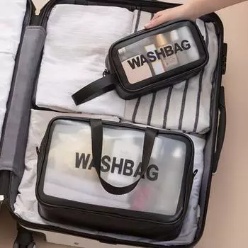 Практичная сумка для хранения, большая емкость, водонепроницаемая, грязеотталкивающая косметичка для макияжа из ПВХ для путешествий S schauss розовый