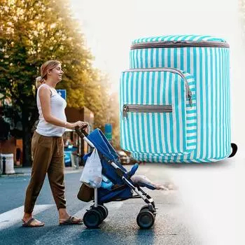 Практичная сумка для хранения подгузников с мультяшным узором, компактное хранение белый