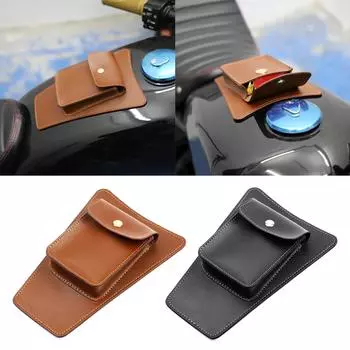 Практичная сумка для топливного бака с газом и маслом, универсальные аксессуары для мотоциклов, крышки из искусственной кожи, панель с чехлом, устойчивая к царапинам чёрный