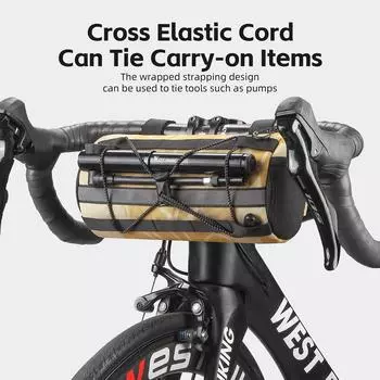 Практичная сумка для велосипеда Многофункциональная сумка для велосипеда Большая вместимость Передние сумки для хранения велосипедов AntiDrop