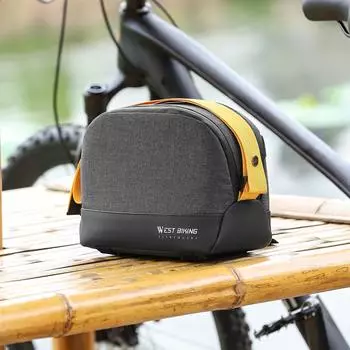 Практичная сумка для велосипеда Многофункциональная сумка для велосипеда Большая вместимость Передние сумки для хранения велосипедов AntiDrop