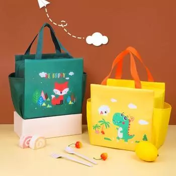 Практичная термосумка для обеда, яркий цвет, водонепроницаемая, сохраняет тепло зелёный