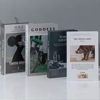 Практичная тонкая печать поддельная книга роскошный реквизит для конюшни модель книги скандинавское моделирование украшения для книги телевизор шкаф