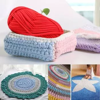 Практичная тонкая текстура DIY полиэфирное одеяло Вязание крючком Нитки для рукоделия Вязальная пряжа