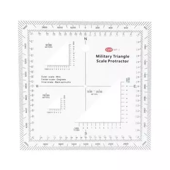 Практичная топографическая карта в стиле милитари MGRS USNG Военная координатная шкала для морских/наземных навигационных приключений