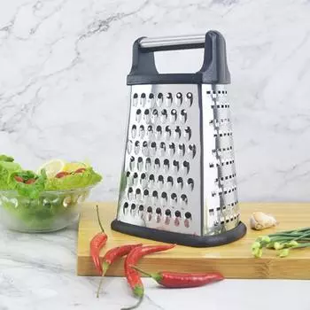 Практичная удобная ручка Экономия труда Легко чистится 4-сторонний дизайн Терка для фруктов и овощей Кухонный инструмент для ежедневного использования Овощерезка B