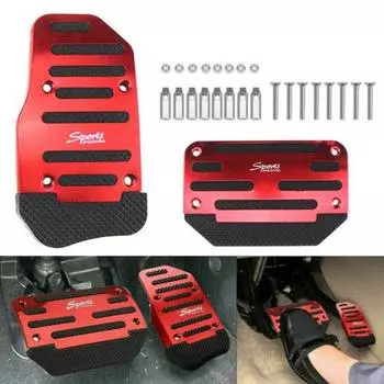 Практичная установка ножной педали, алюминиевые прочные легкие детали из автомобильного сплава, крышка ножной педали для фургона красный