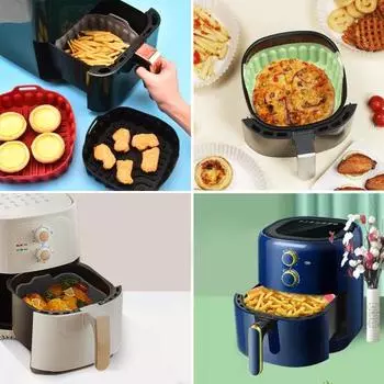 Практичная, устойчивая к высоким температурам, легко моющаяся силиконовая подкладка для фритюрницы, коврик для противня для гриля, кухонные аксессуары, противень для выпечки S зелёный