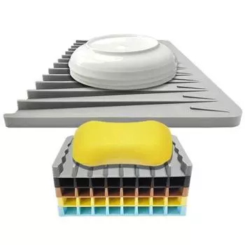 Практичная, устойчивая к высоким температурам, устойчивая к разрыву дренажная подставка для посуды, сушильный коврик для посуды, кухонный гаджет для барной стойки S синий