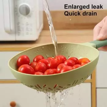 Практичная защита окружающей среды, быстрый дренаж, большой размер, многофункциональный нейлоновый дуршлаг для еды, кухонная ложка-ситечко оранжевый