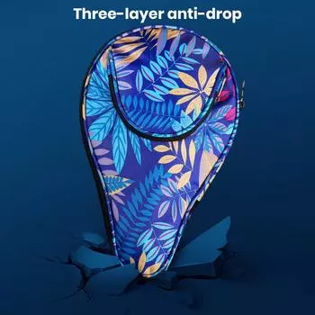 Практичная застежка-молния. Очень толстый чехол для весла для пинг-понга. Водостойкая сумка для хранения весла для пинг-понга. Спортивные принадлежности. синий