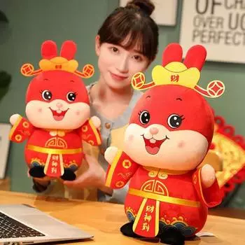 Практичное изысканное мастерство PP хлопок мягкая кукла Lucky Bunny Mascot коллекция рождественский подарок для детей M 1