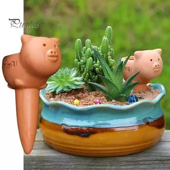 Практичное неувядающее очаровательное устройство для полива растений, автоматическое устройство для просачивания воды в форме животного, садовые принадлежности Little Pig