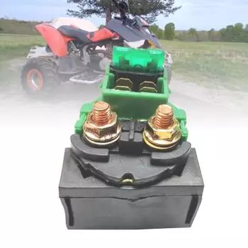 Практичное реле стартера мотоцикла, высокопроизводительное реле стартера мотоцикла 31800-07D00 для Honda/Yamaha/Suzuki/Polaris/Kawasaki чёрный