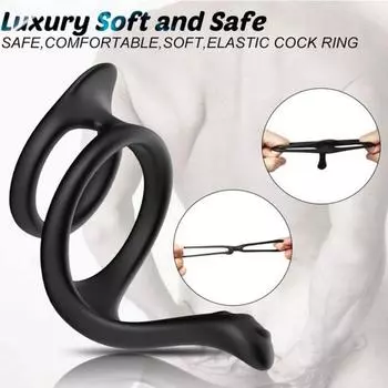 Практичное силиконовое кольцо для пениса, дружественное к задержке эякуляции, эффективное улучшение эрекции, задержка пениса