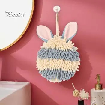 Практичное тонкое мастерство, разноцветное подвесное кухонное полотенце с изображением животных из мультфильмов, подвесное полотенце для рук, принадлежности для ванной комнаты фиолетовый