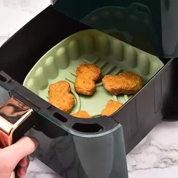 Практичные антипригарные кухонные принадлежности с ручкой, хлебобулочные принадлежности, фритюрницы, вкладыш для кастрюли, кухонные принадлежности, корзина для аэрофритюрниц S чёрный
