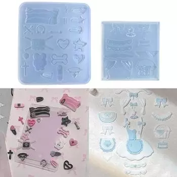 Практичные аксессуары для рукоделия Удобный набор силиконовых форм для создания различных поделок и проектов по изготовлению украшений ручной работы T2
