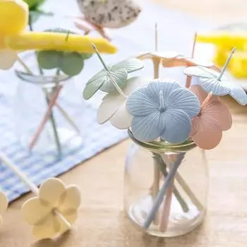 Практичные фруктовые зубочистки многоразовые пластиковые декоративные