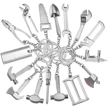 Практичные инструменты Брелки Кольца Держатель Подвески Гаечный ключ Отвертка Молоток Подарочные аксессуары