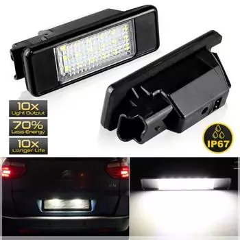 Практичные лампы освещения номерного знака Износостойкие Plug Play Энергосберегающие чёрный