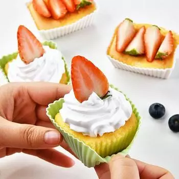 Практичные многоразовые многоцелевые цветные формочки для кексов, не содержащие бисфенола-А, декор для чашек для кексов, кухонные аксессуары, формочки для кексов