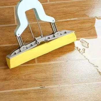 Практичные насадки для мытья полов для дома, сменные складные аксессуары для швабры из ПВА-губки и резины жёлтый