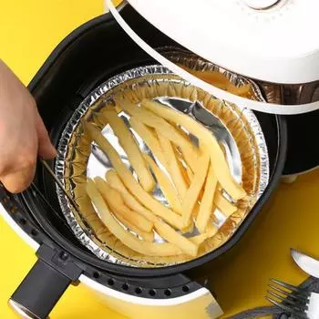 Практичные одноразовые формы для выпечки, контактный пищевой продукт, столовая, одноразовый противень для выпечки, фольга, противень для пиццы, ежедневное использование, вкладыш для фритюрницы, пароварки 1