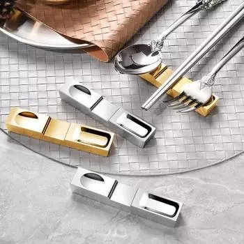 Практичные палочки для еды из полированной нержавеющей стали. Изысканный дизайн. серебряный