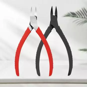 Практичные, плотно закрывающиеся, устойчивые ножницы для кутикул, плоские, изогнутые, из нержавеющей стали, маникюрные щипцы для ногтей A красный