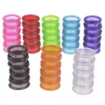 Практичные разноцветные цветные силиконовые ножницы для волос, кольца на палец красный