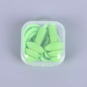 Практичные шумоподавляющие беруши для плавания с веревкой, силиконовые беруши, беруши для сна зелёный