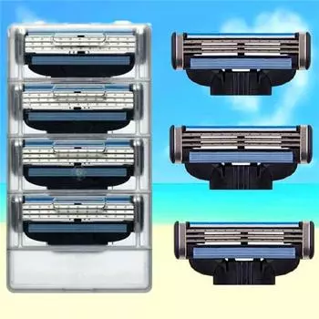 Практичные сменные лезвия, 4 шт., для бритвенного триммера MACHE 3, сменные картриджи 4pcs