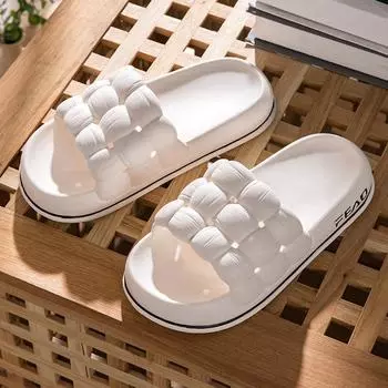 Практичные тапочки для мужчин, ставшие знаменитыми в интернете пляжные сандалии для женщин, летние парные оптовые EVA тапочки 36-37 белый