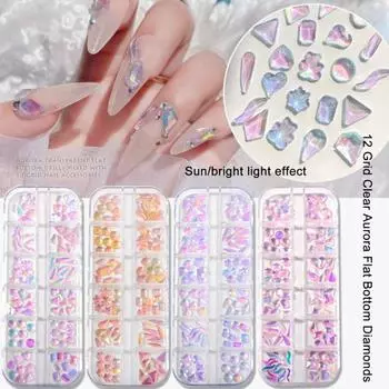 Практичные украшения для ногтей с 3D-эффектом различных форм «Ловец солнца» розовый