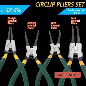 Практичные внешние плоскогубцы для установки стопорных колец, ручные инструменты для ремонта стопорных колец D