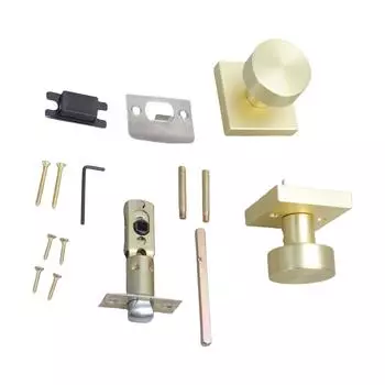 Практичные золотые дверные ручки для интерьера, переносные, прочные, для проходной, холла, кладовки, с отделкой сатинированная латунь для использования в современных домах разноцветный