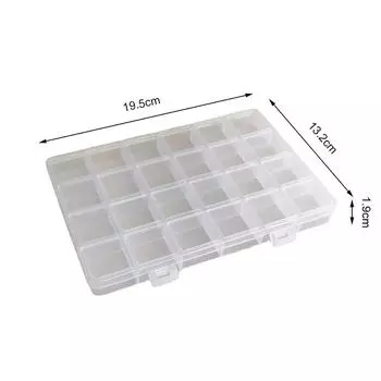 Практичный 24 сетчатый отсек, пластиковый прозрачный ящик для хранения ювелирных изделий, серьги, бусины, винт, держатель, чехол, органайзер для дисплея, контейнер