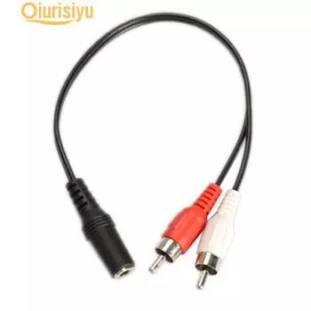 Практичный адаптер 3,5 мм 1/8 дюйма для стерео гнезда RCA на 2 штекера Aux Audio Y кабельный разветвитель специальный подарок one size