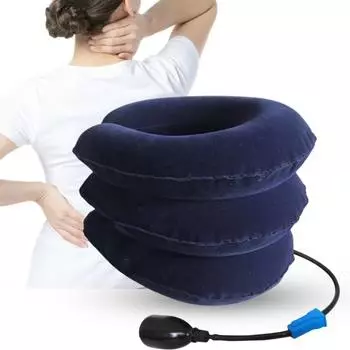 Практичный эргономичный ПВХ-шейный фиксатор для улучшения сна Инструменты для ухода за шейным отделом позвоночника королевский синий