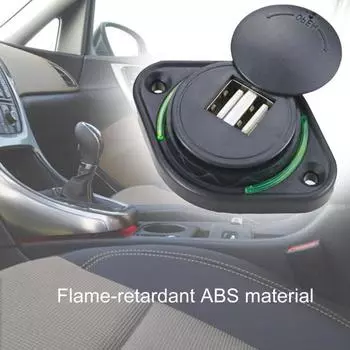 Практичный автомобильный адаптер 12 В-24 В, светодиодная защита от перегрузки по току ABS красный