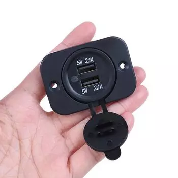 Практичный автомобильный модифицированный источник питания 12 В, женское автомобильное зарядное устройство, гнездо прикуривателя, зарядное устройство для мобильного телефона, двойной USB-прикуриватель