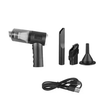 Практичный автомобильный пылесос, сильное всасывание, малошумная глубокая очистка чёрный