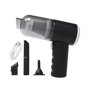 Практичный автомобильный пылесос, сильное всасывание, малошумная глубокая очистка чёрный