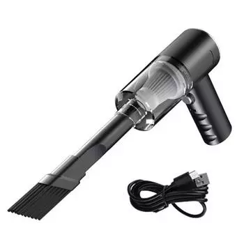 Практичный автомобильный пылесос, сильное всасывание, малошумная глубокая очистка чёрный